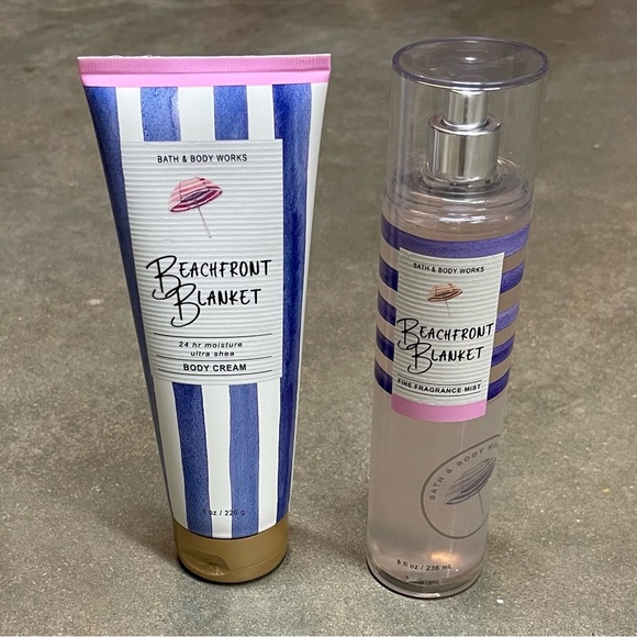 Bath & Body Works Beachfront Blanket Set Body Cream & Fine Fragrance Mist NEW - Picture 1 of 4